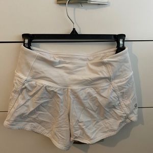 white lululemon shorts !!